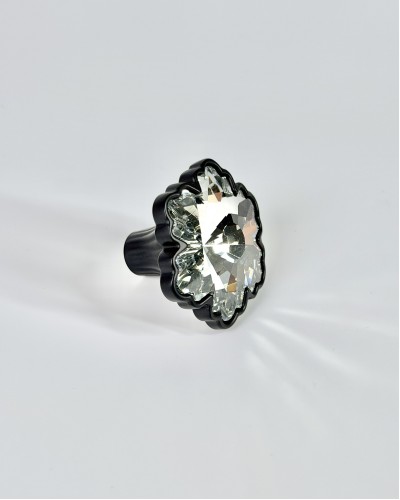 Меблева ручка Crystal Bloom Black Dot