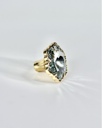 Меблева ручка Crystal Bloom Gold Dot